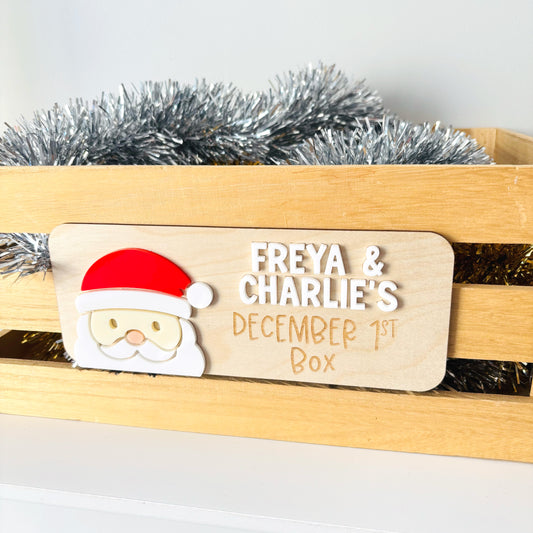 Santa Christmas Crate Personalised Plaque