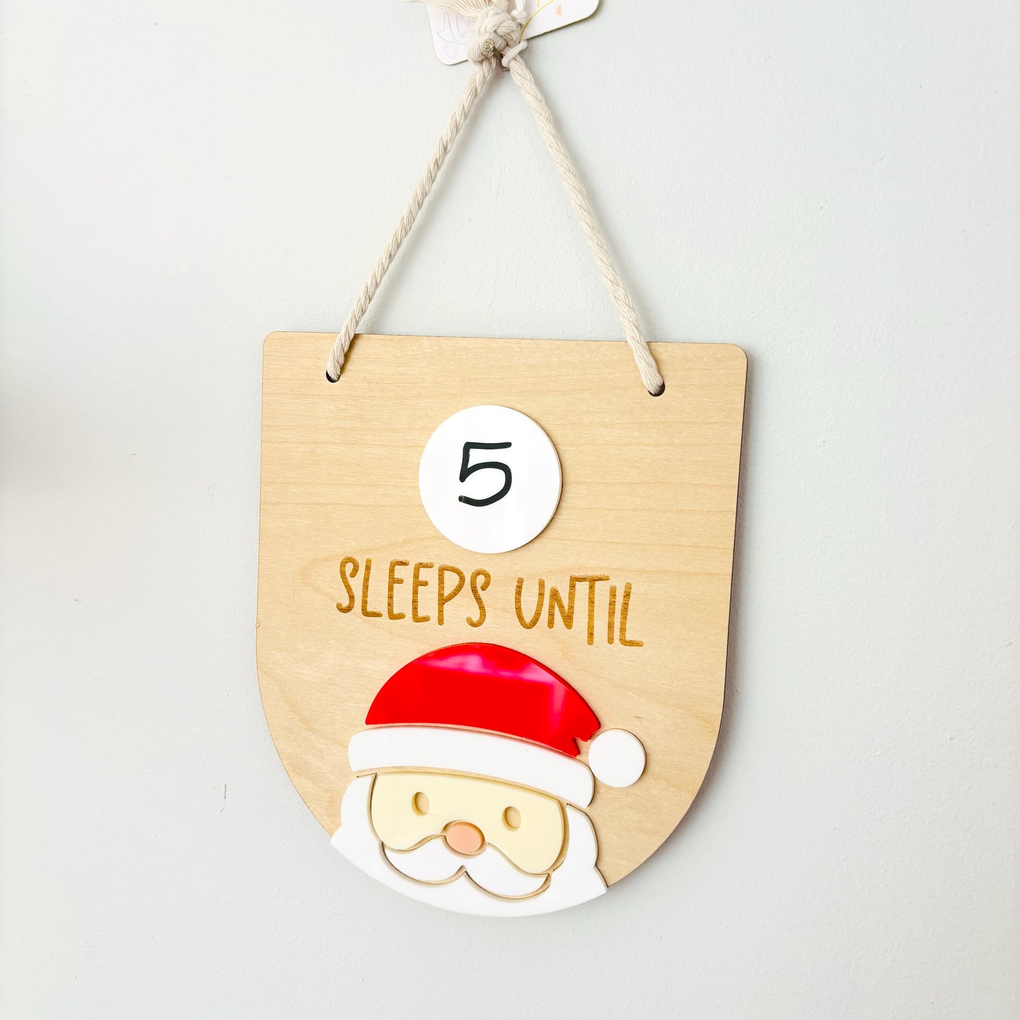 Sleeps Until Santa Countdown Sign