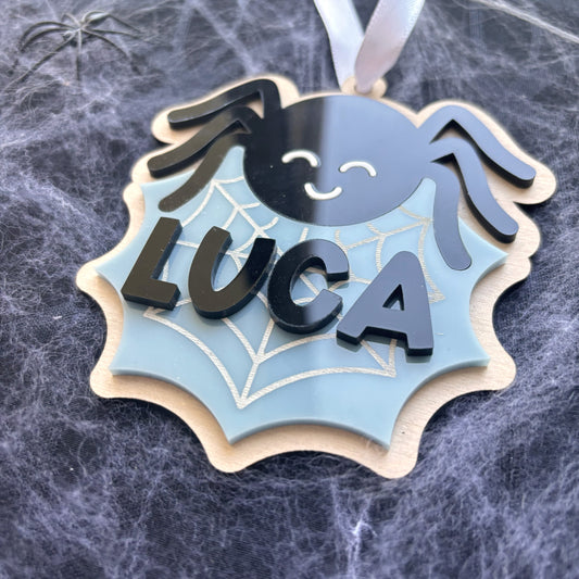 Personalised Spider Halloween Basket Tag