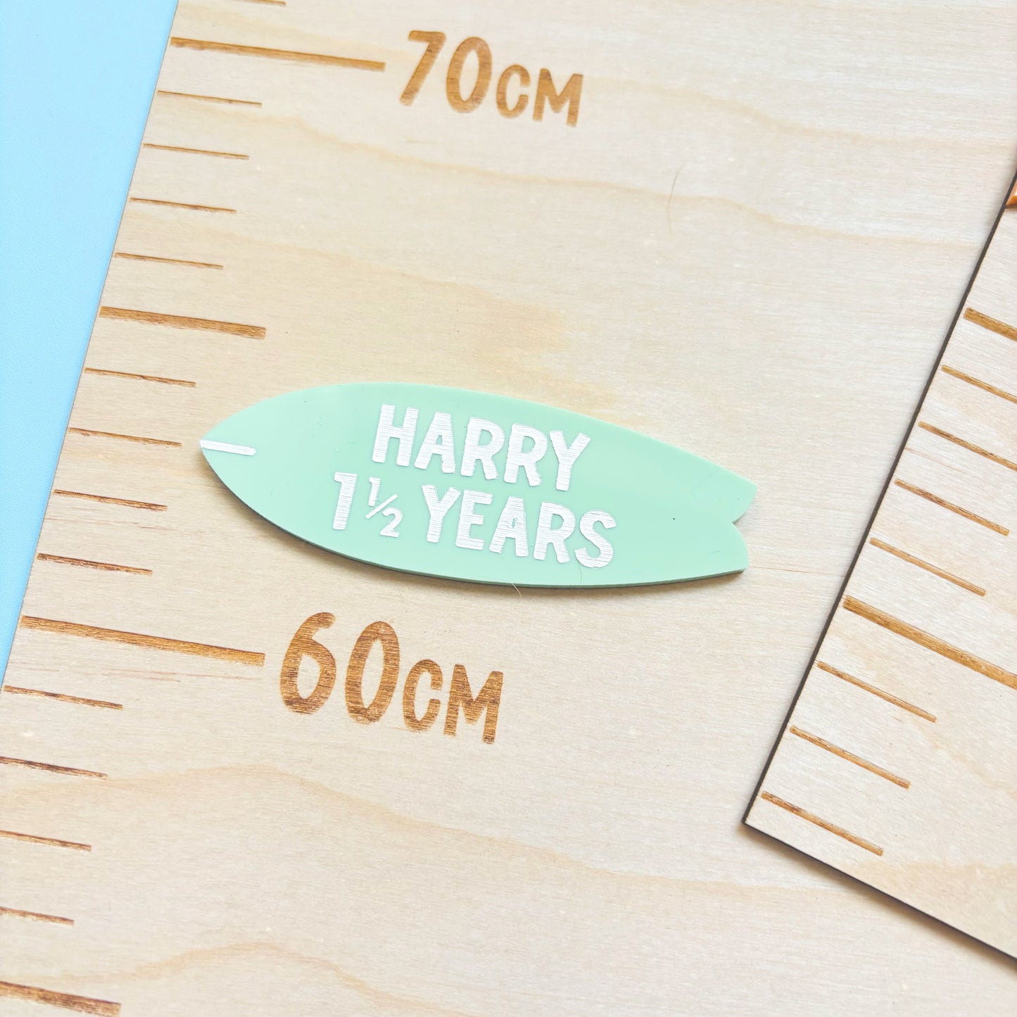 Personalised Surfs Up Height Chart Markers