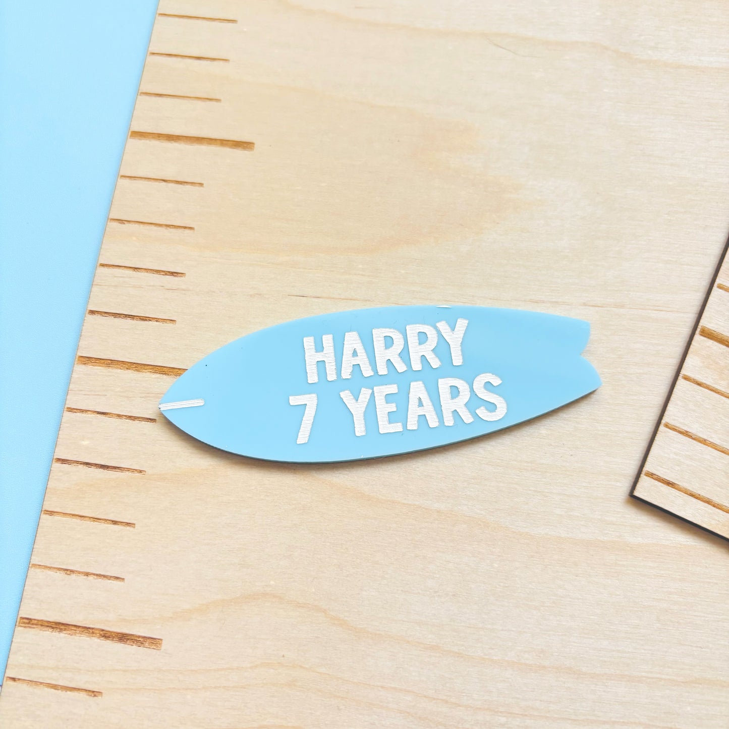 Personalised Surfs Up Height Chart Markers
