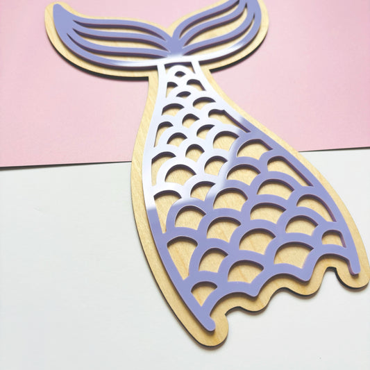 Acrylic Mermaid Tail Wall Plaque