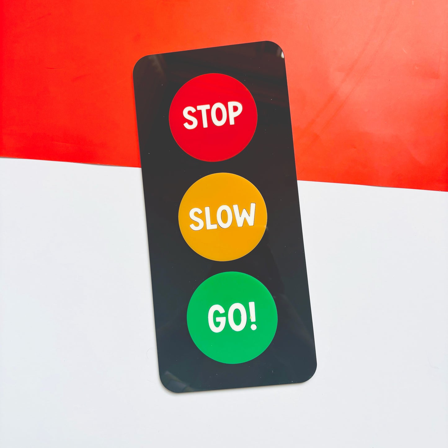 Traffic Light Acrylic Wall Sign