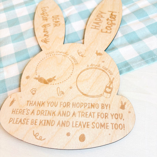 Engraved Easter Bunny Treat Board