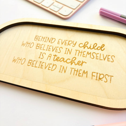 Engraved Teacher Desk Tray