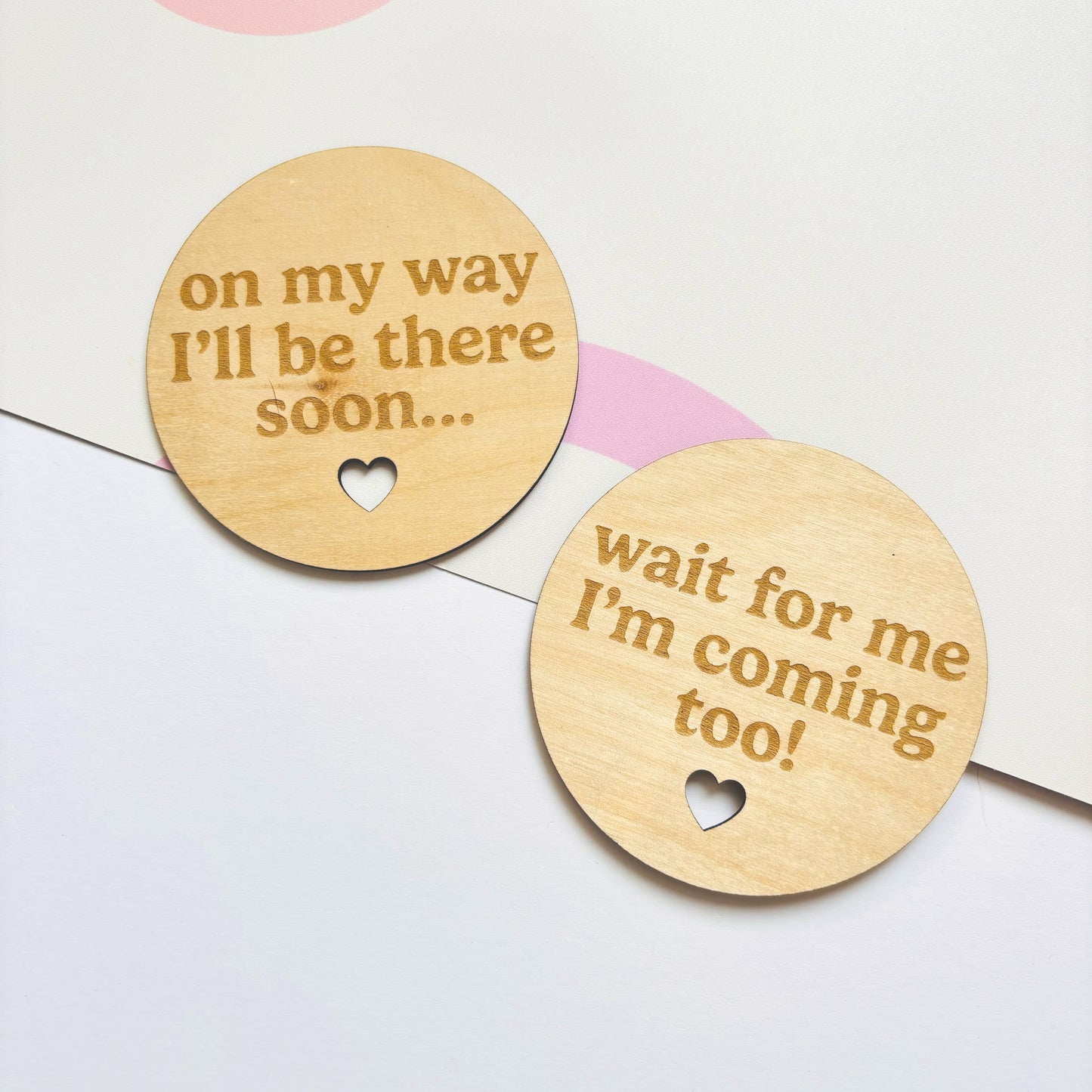Twin Pregnancy Announcement Plaque Set