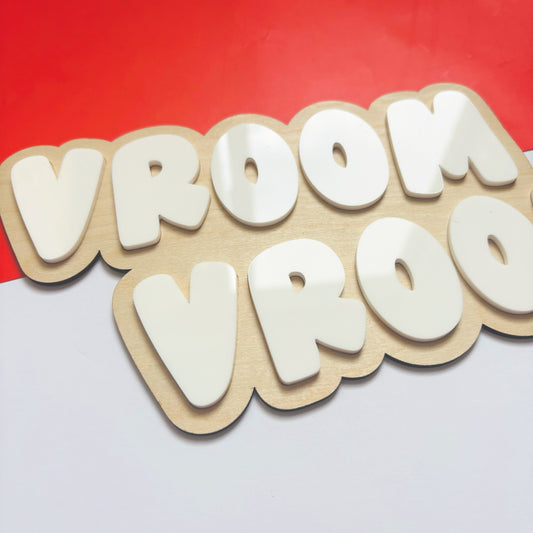 Vroom Vroom Wall Sign