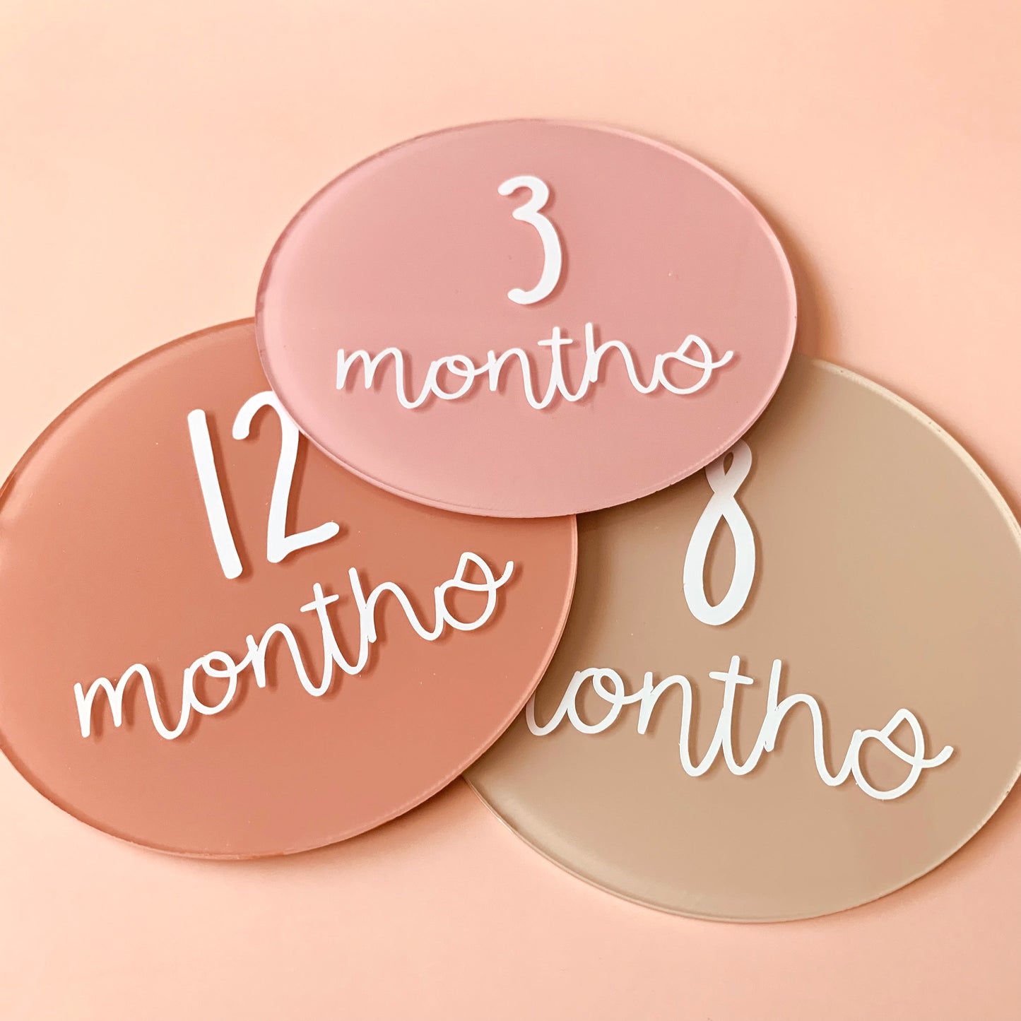 Warm Tones Number Baby Milestone Discs