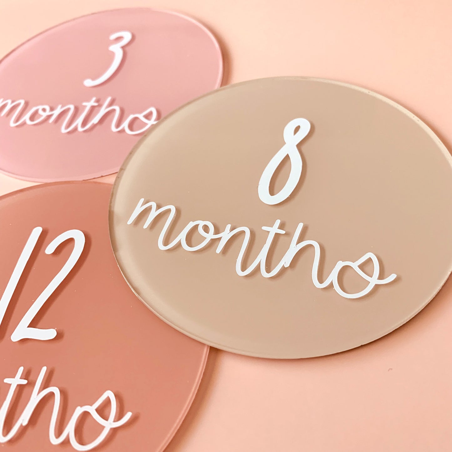 Warm Tones Number Baby Milestone Discs