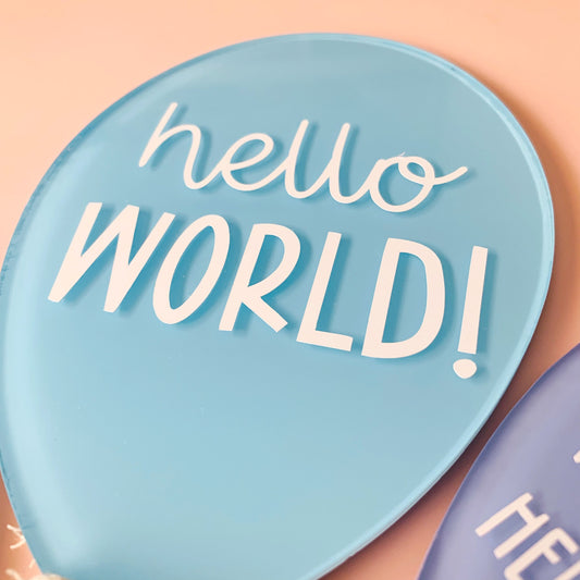 Personalised Balloon Birth Announcement Set