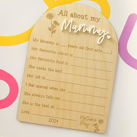 'All About My Mummy' Board