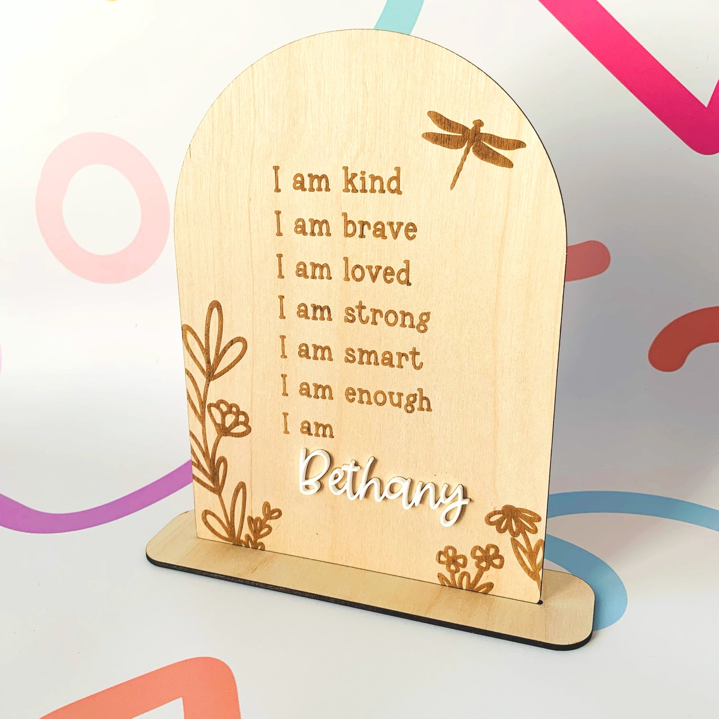 Floral Personalised Affirmation Board