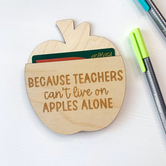 Apple Teacher Gift Card Holder