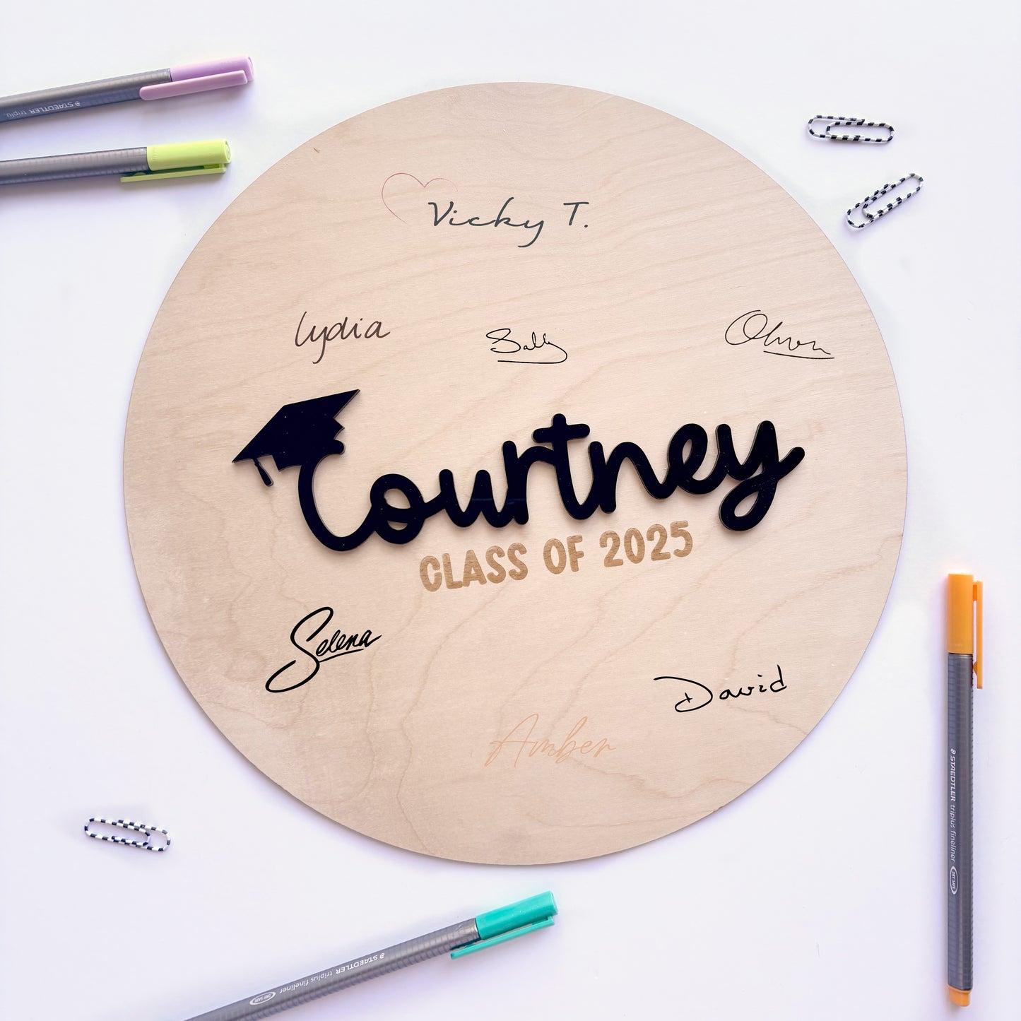 Personalised Graduation Signing Plaque