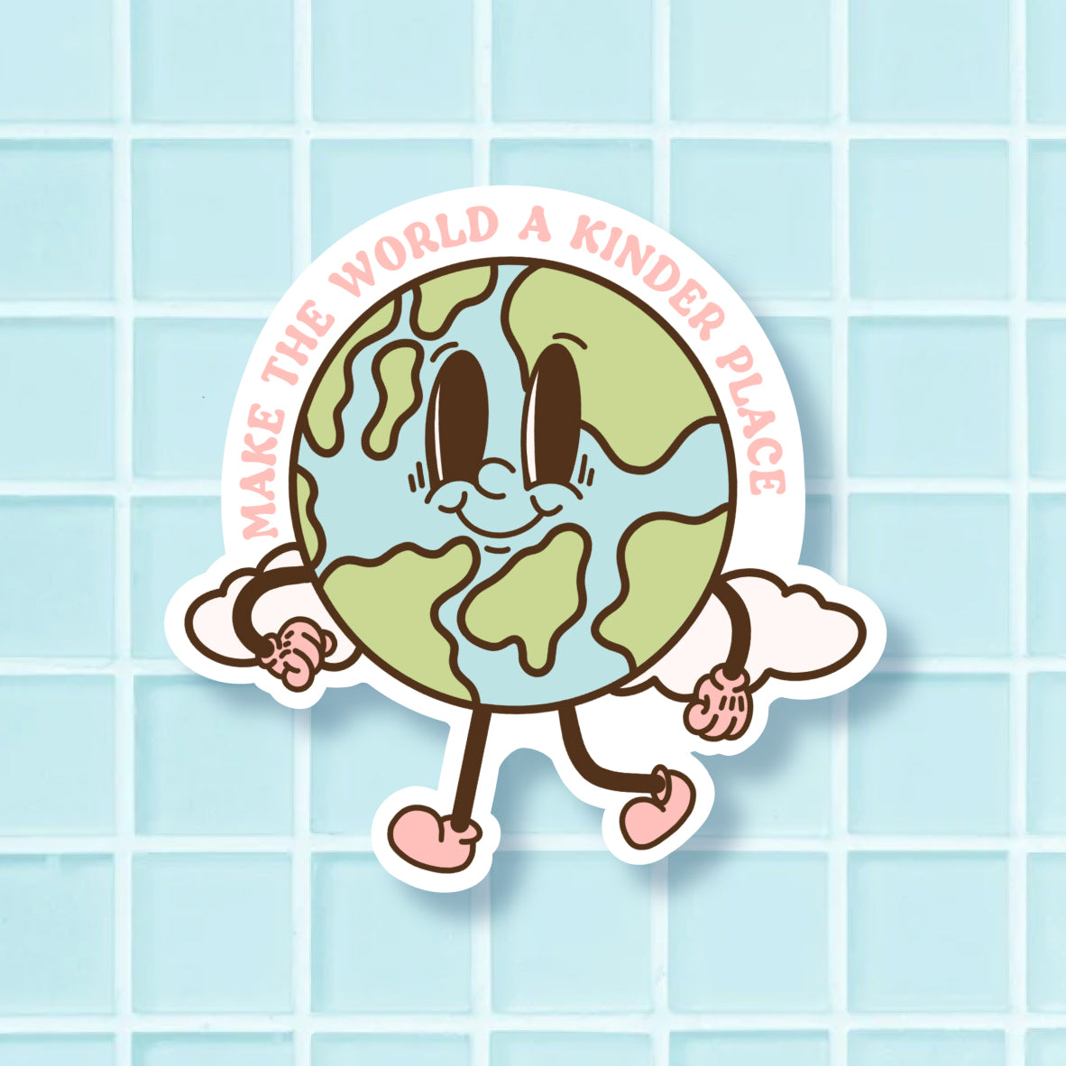 Make the World a Kinder Place Vinyl Die Cut Sticker