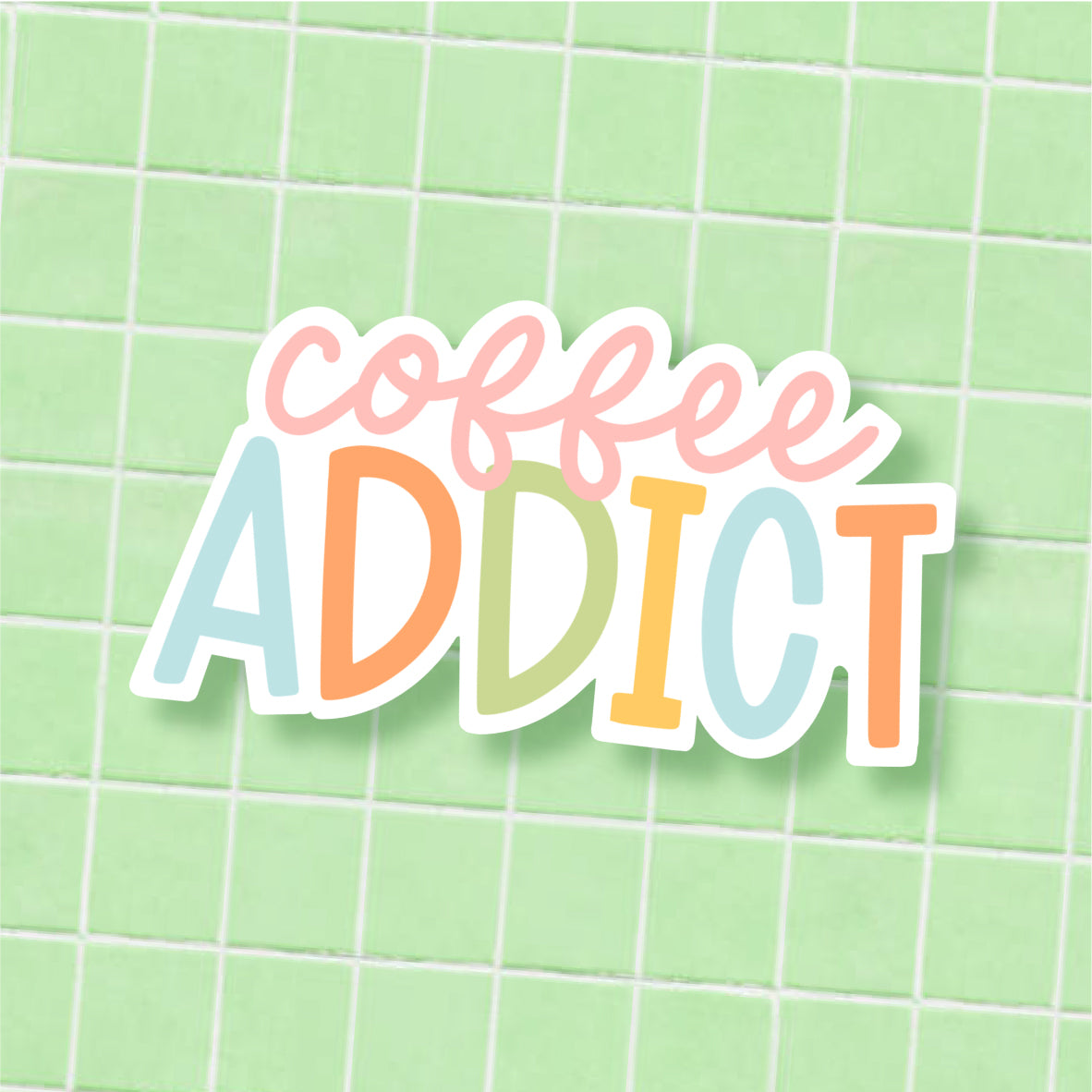 Coffee Addict Vinyl Die Cut Sticker