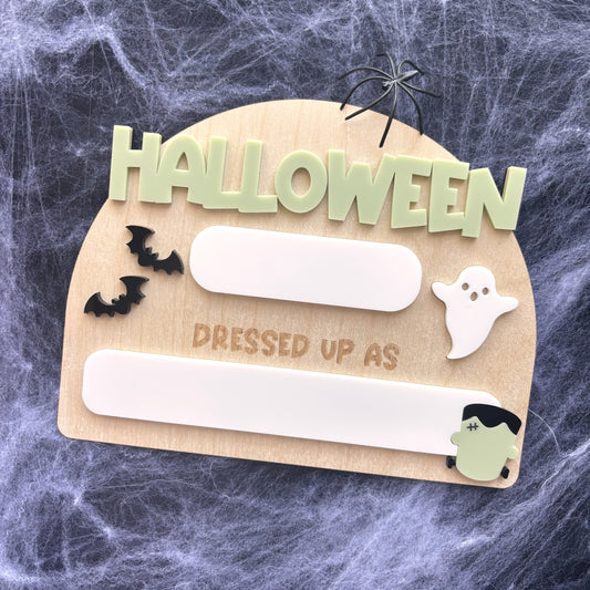 Frankenstein Halloween Costume Sign
