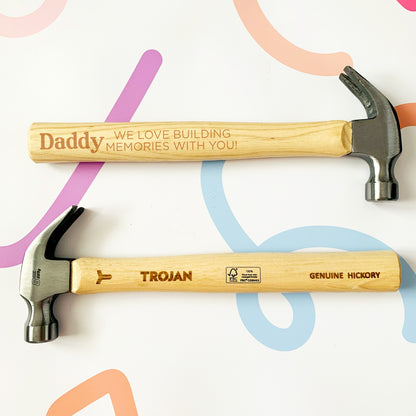 Daddy we Love Building Memories With You Engraved Hammer