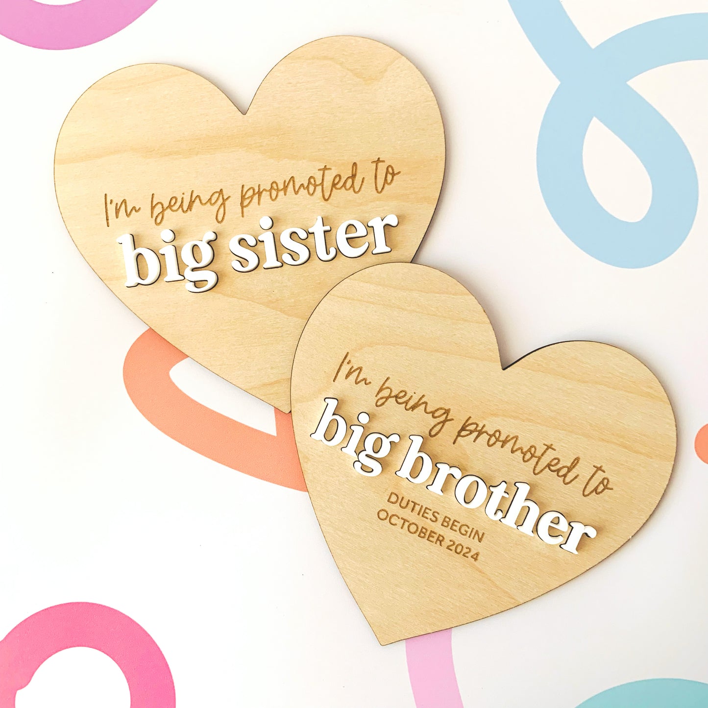 Pregnancy Announcement Sibling Duties Plaque