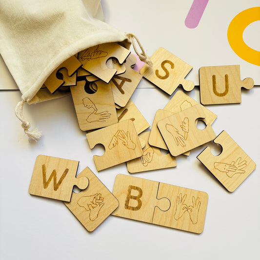 Auslan Match Puzzle - Alphabet & Numbers