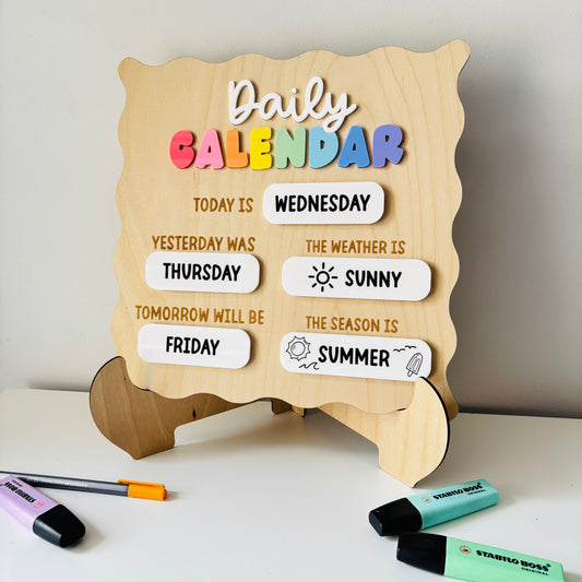 Large Montessori Daily Calendar