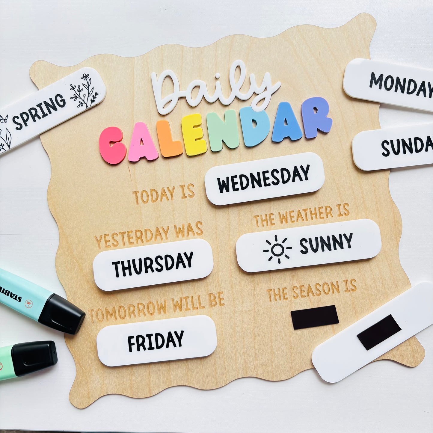 Large Montessori Daily Calendar