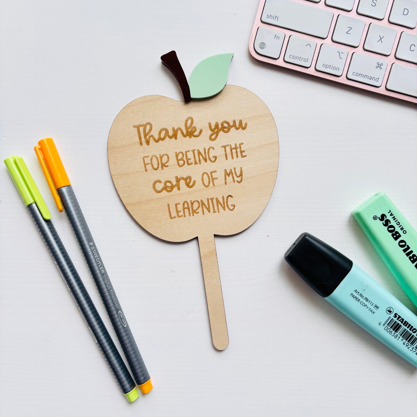 Thank You Teacher Apple Plant Stake