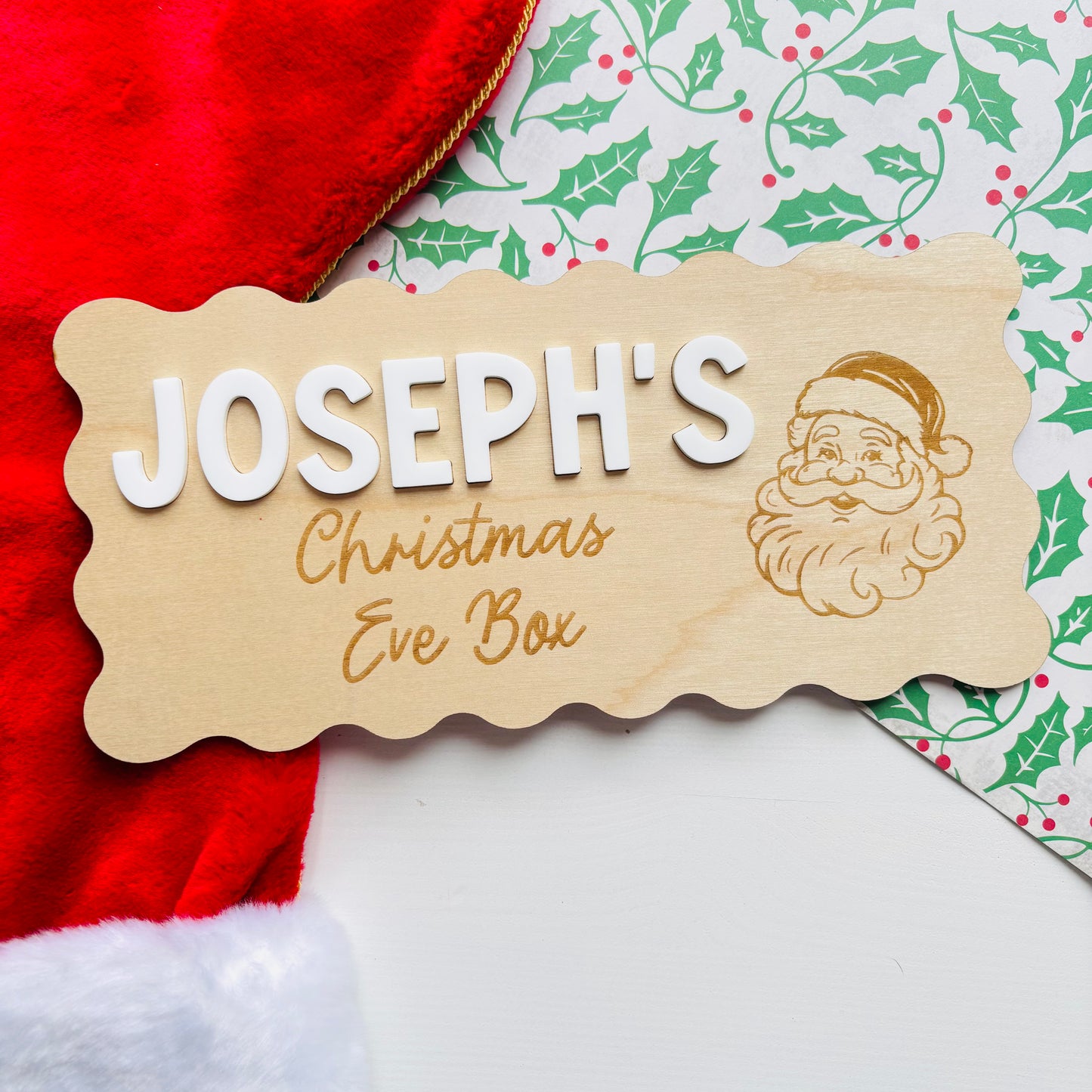 Personalised Traditional Christmas Crate Plaque