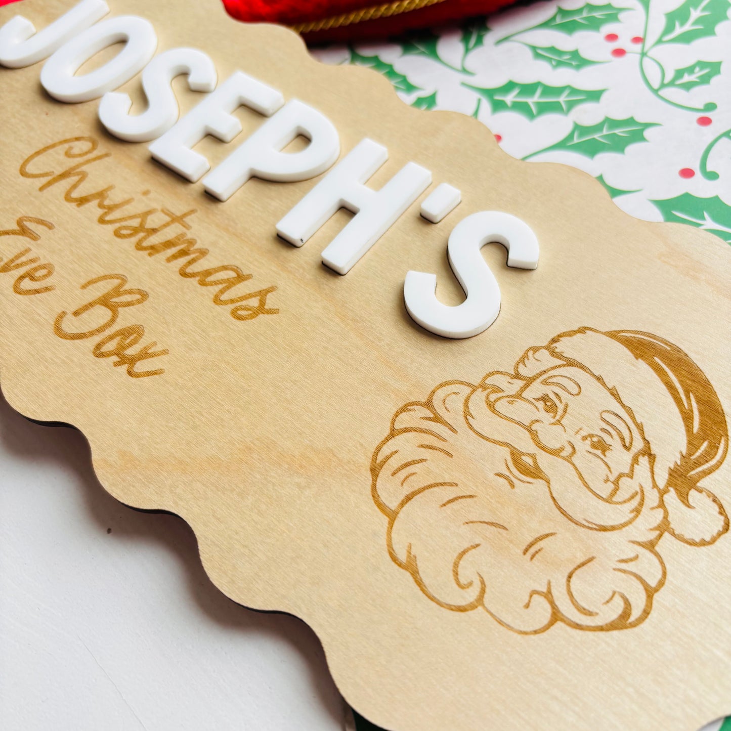 Personalised Traditional Christmas Crate Plaque