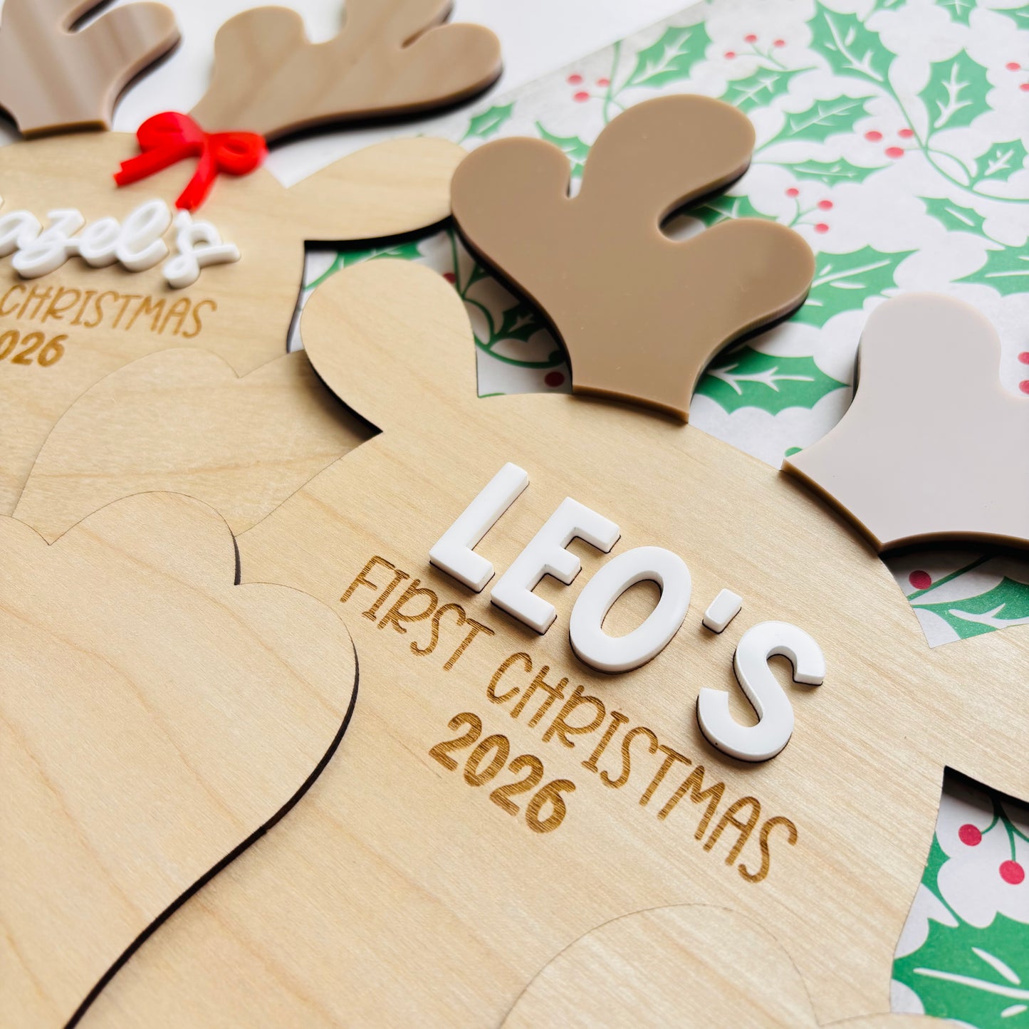 Personalised First Christmas Footprint Plaque