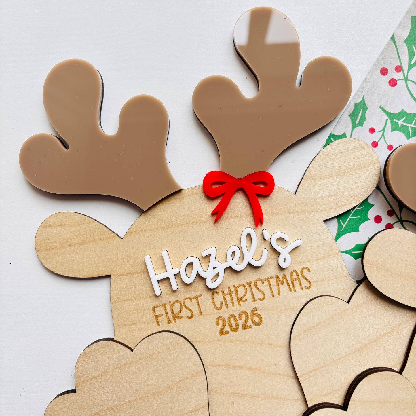 Personalised First Christmas Footprint Plaque