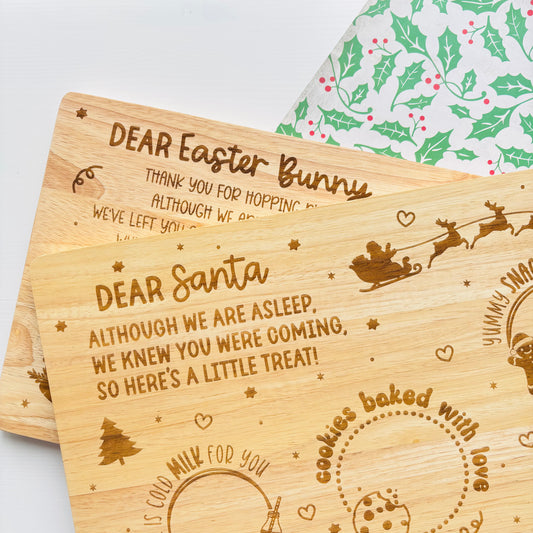 Double-Sided Christmas Eve & Easter Bunny Board