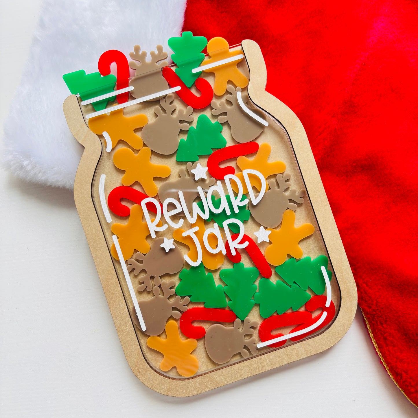 Christmas Acrylic Reward Jar Tokens
