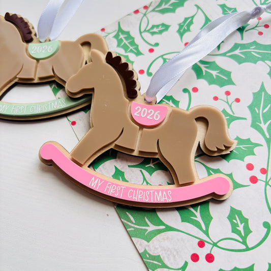 My First Christmas Rocking Horse Ornament