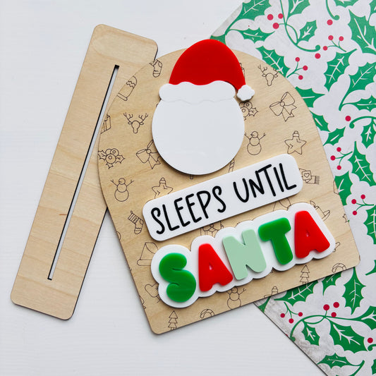 Patterned Christmas Santa Countdown