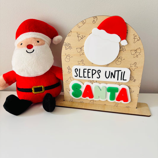 Patterned Christmas Santa Countdown
