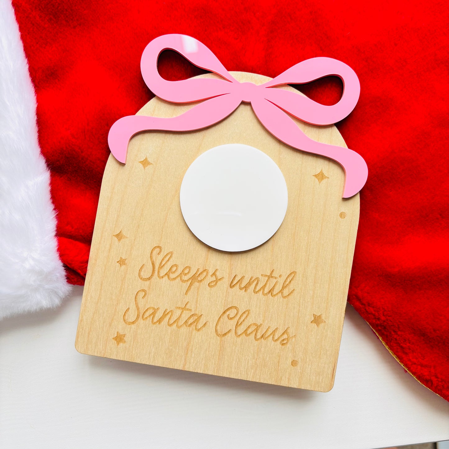 Christmas Bow Countdown Sign