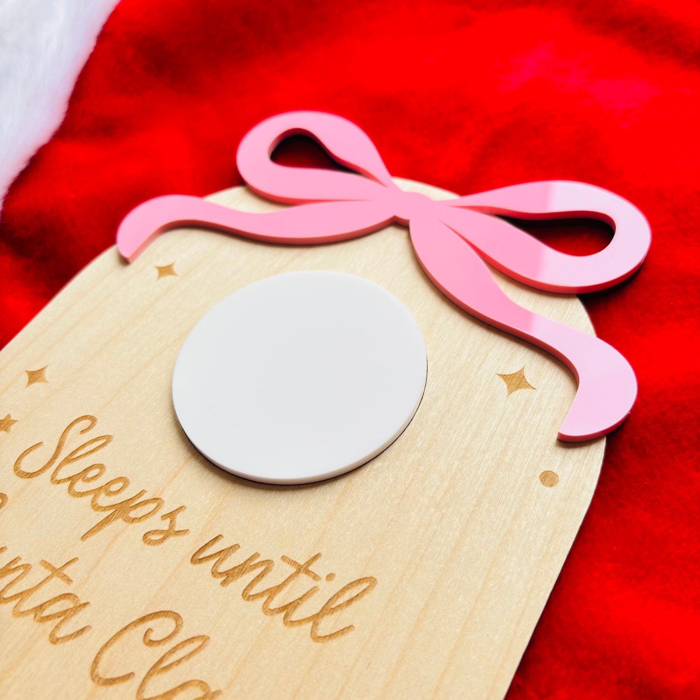 Christmas Bow Countdown Sign