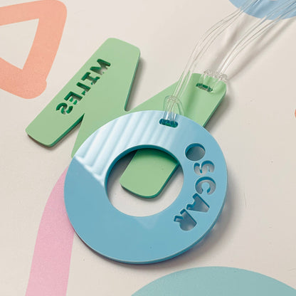 Personalised Acrylic Letter Bag Tag