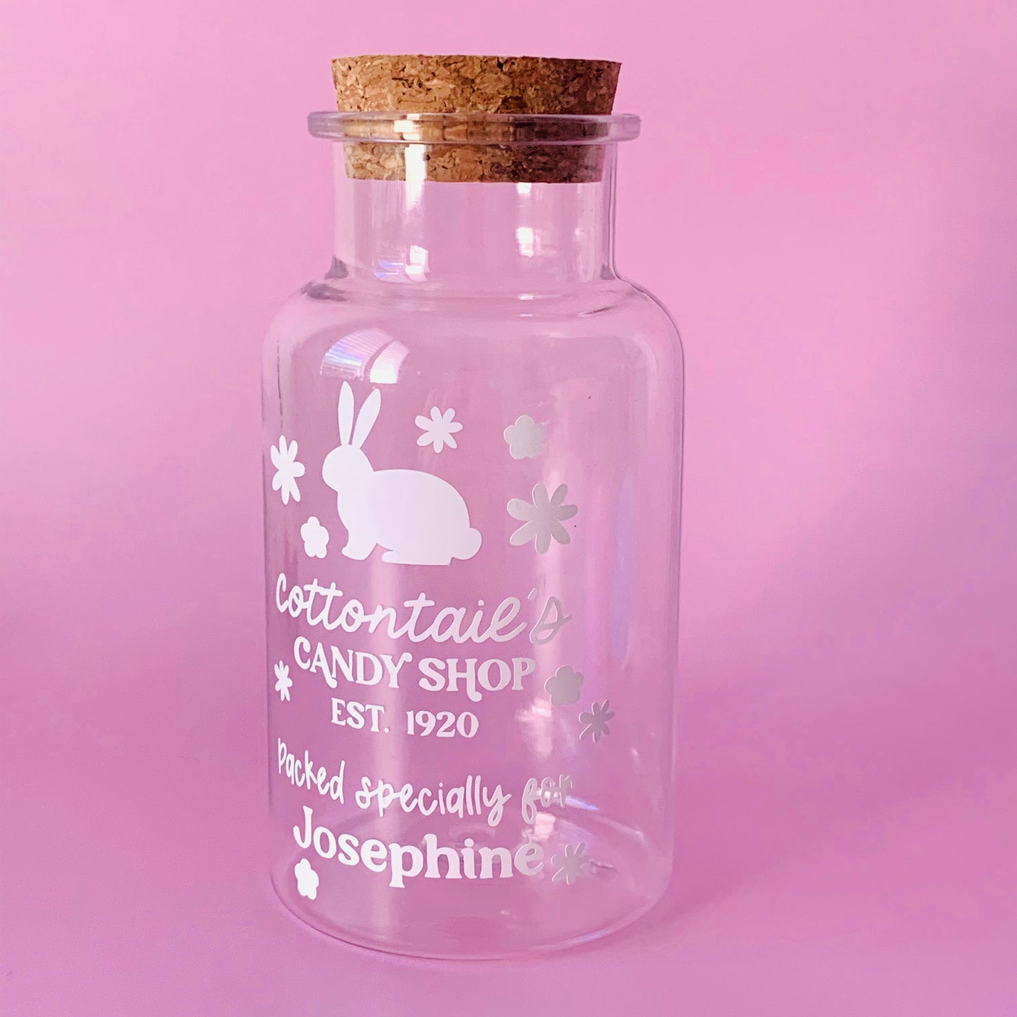 Plastic Personalised Easter Candy Shop Jar