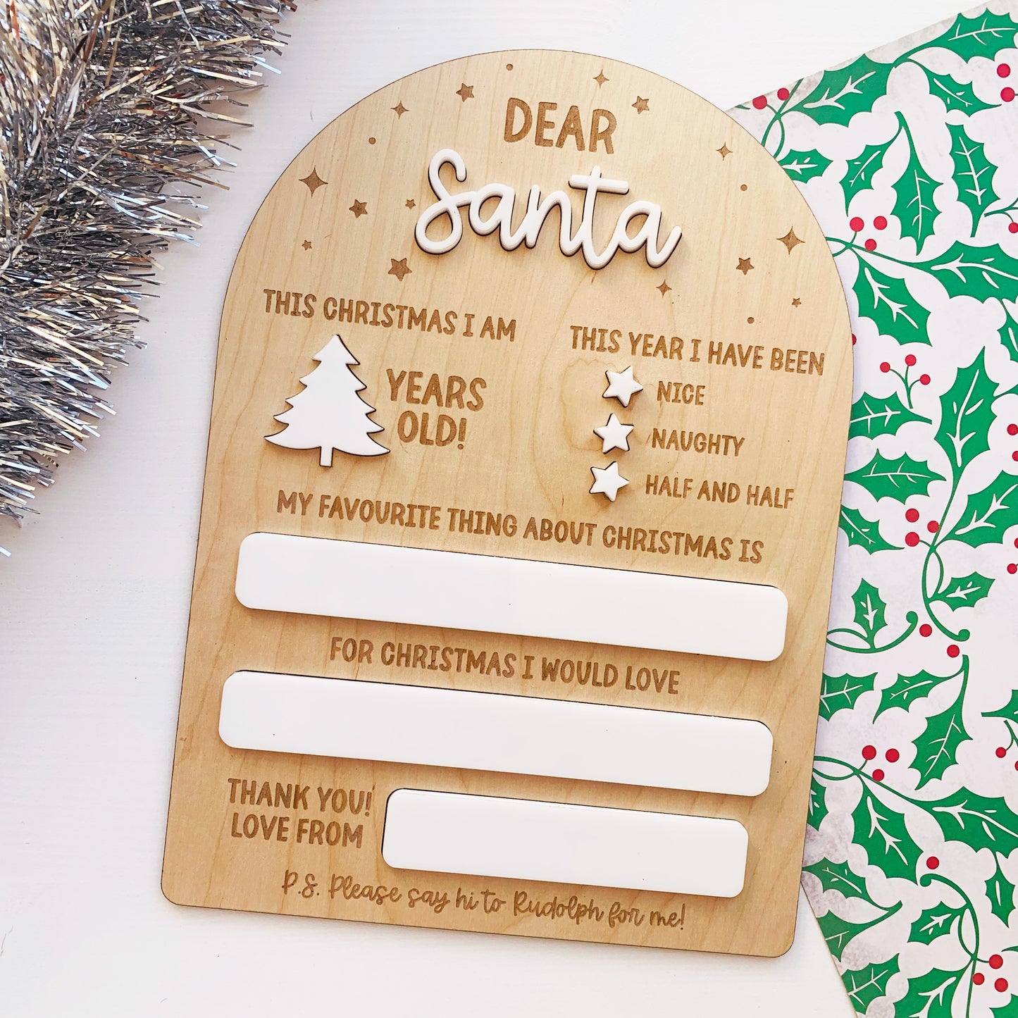 Letter to Santa Reusable Board