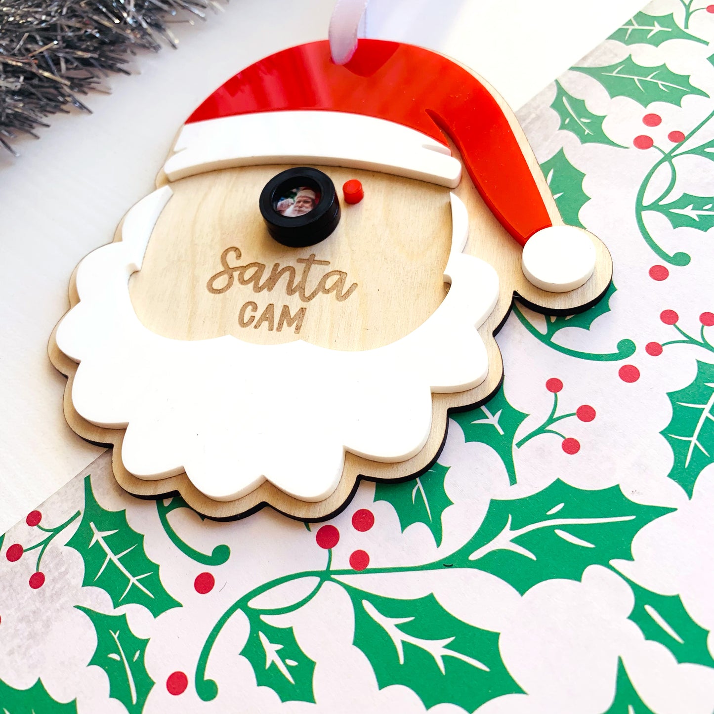 Santa Cam Christmas Ornament