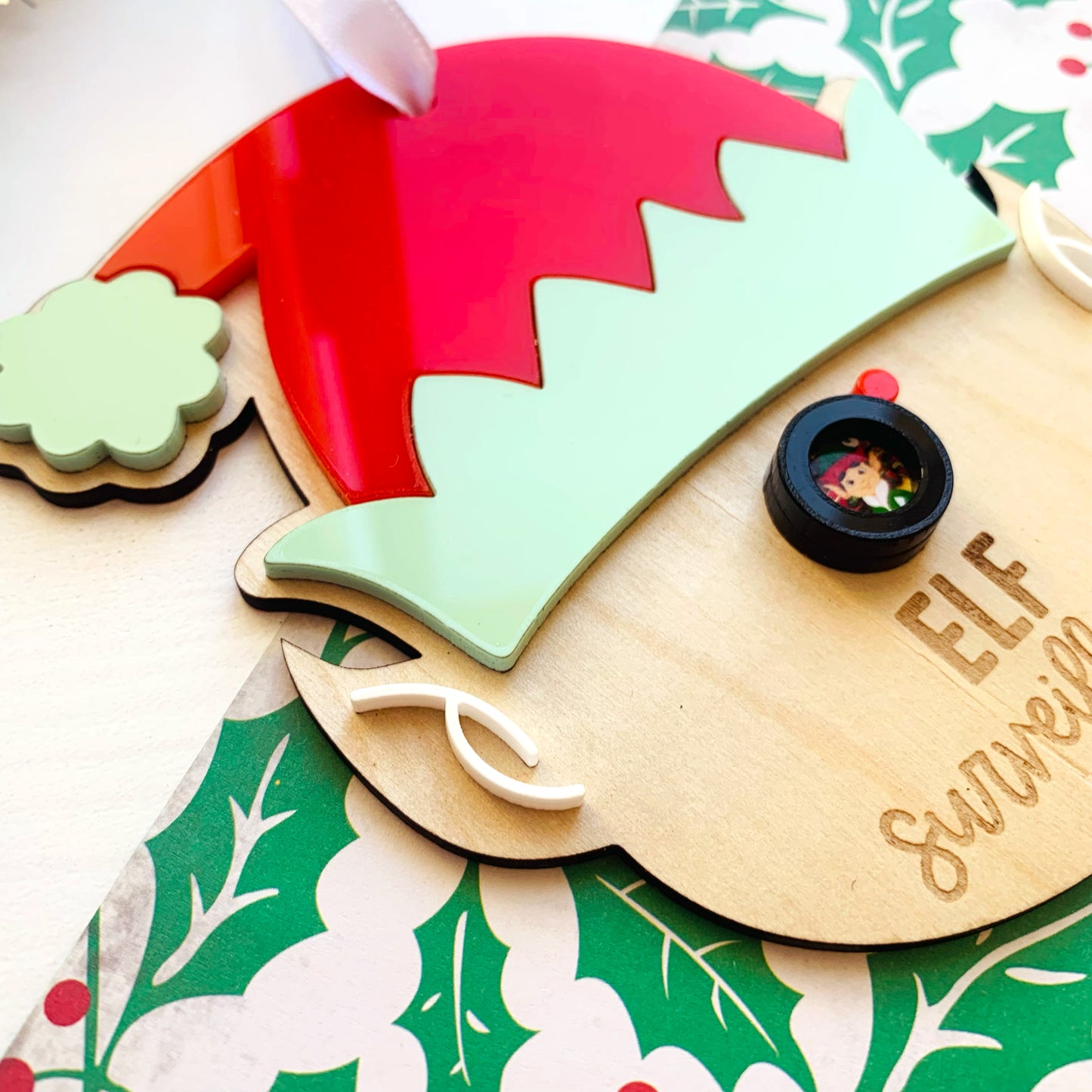 Elf Surveillance Cam Christmas Ornament