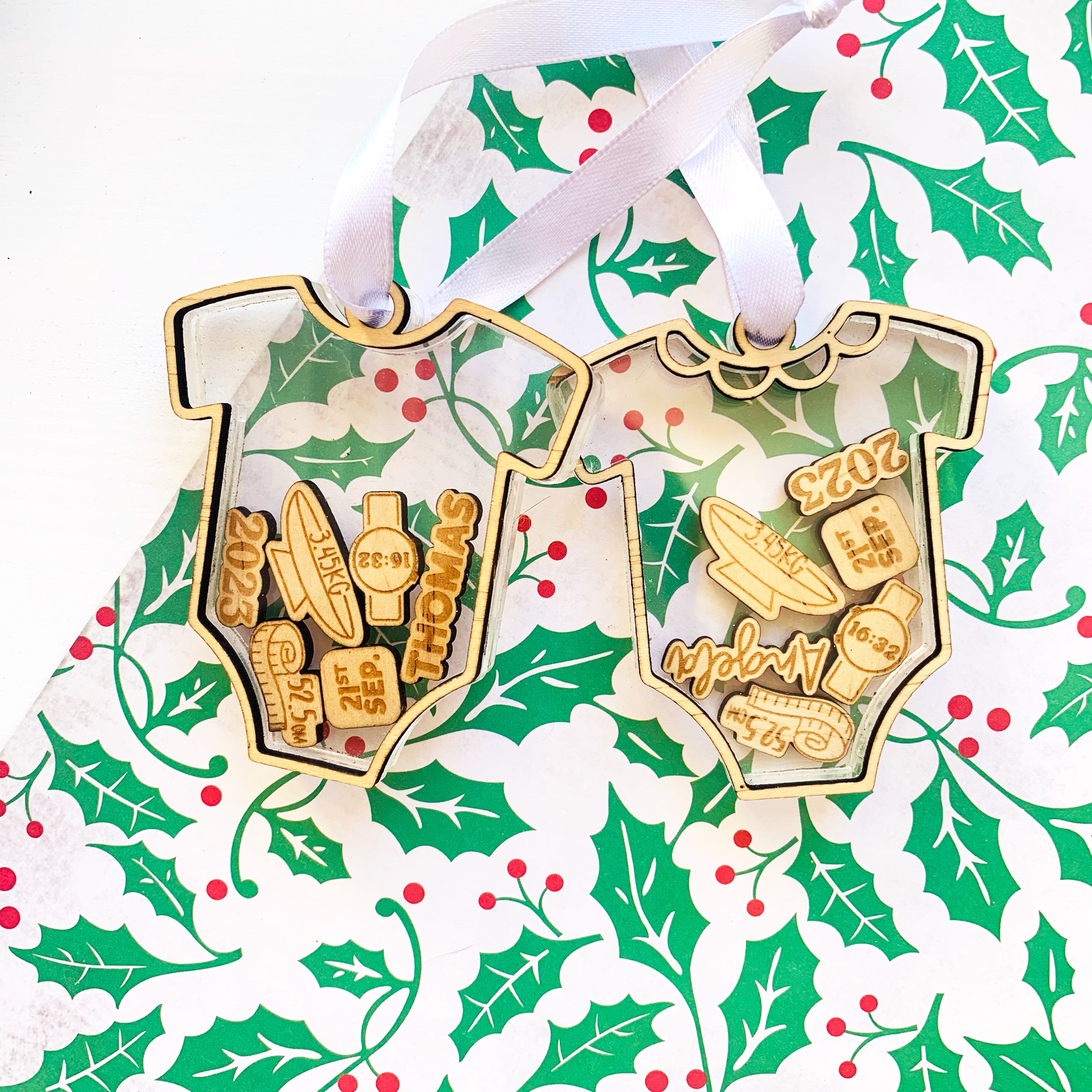 Personalised Baby's First Christmas Rattle Ornament – Studio Chally