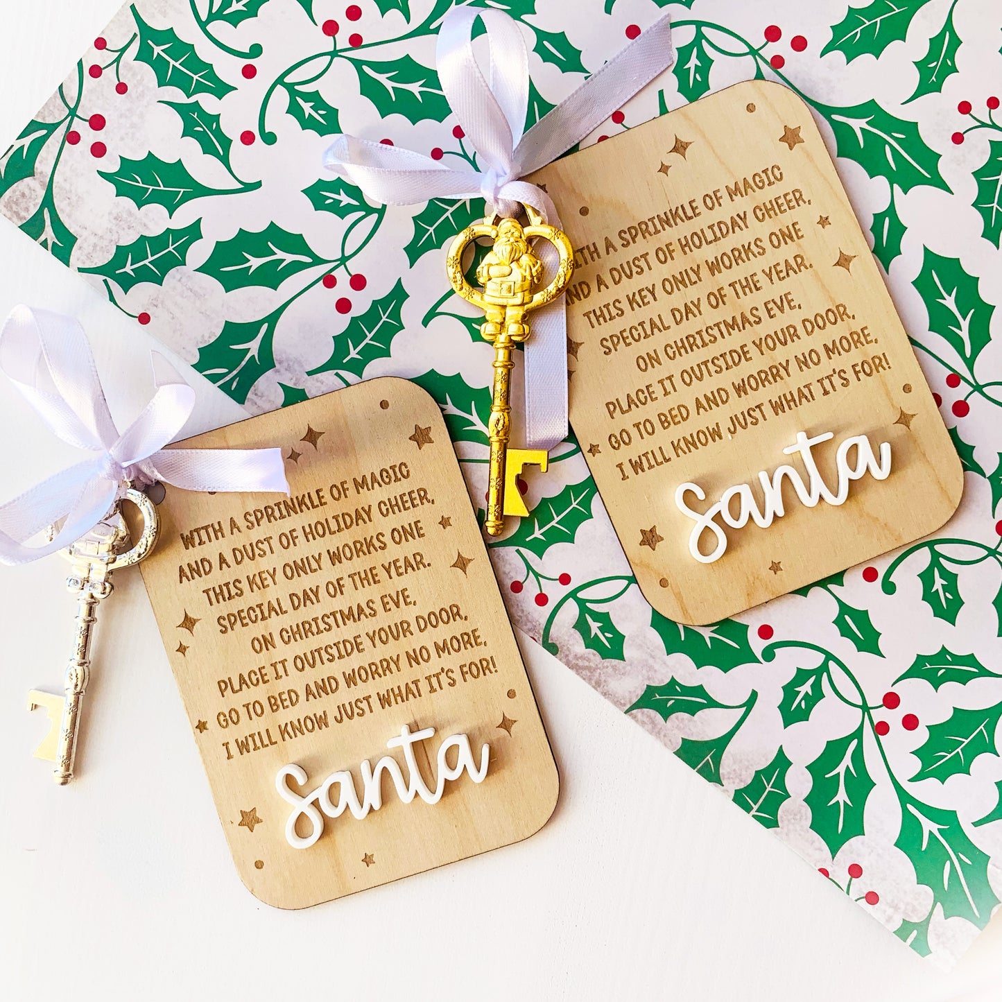 Santa Key & Flat Plaque