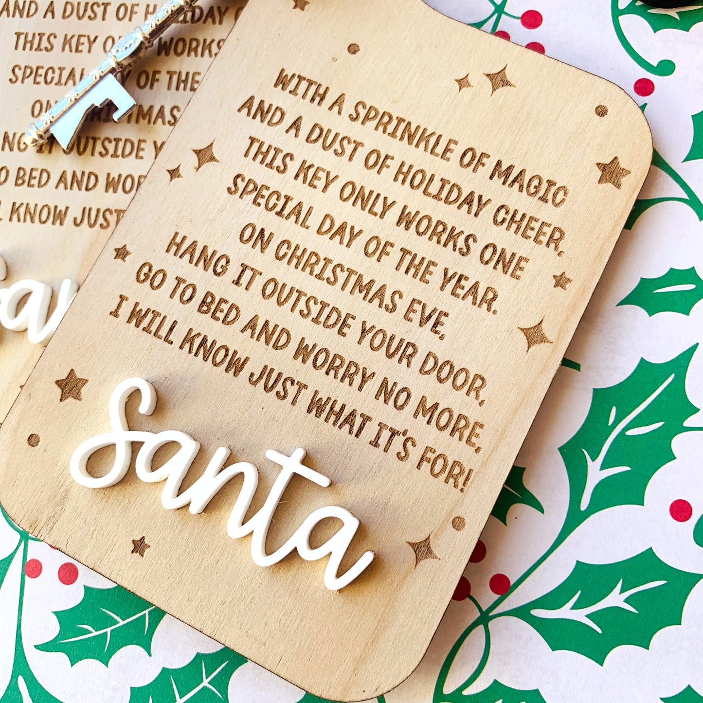 Santa Key & Hanging Plaque