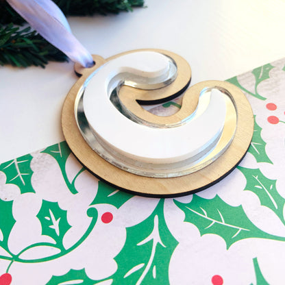 Triple Layered Letter Christmas Ornament