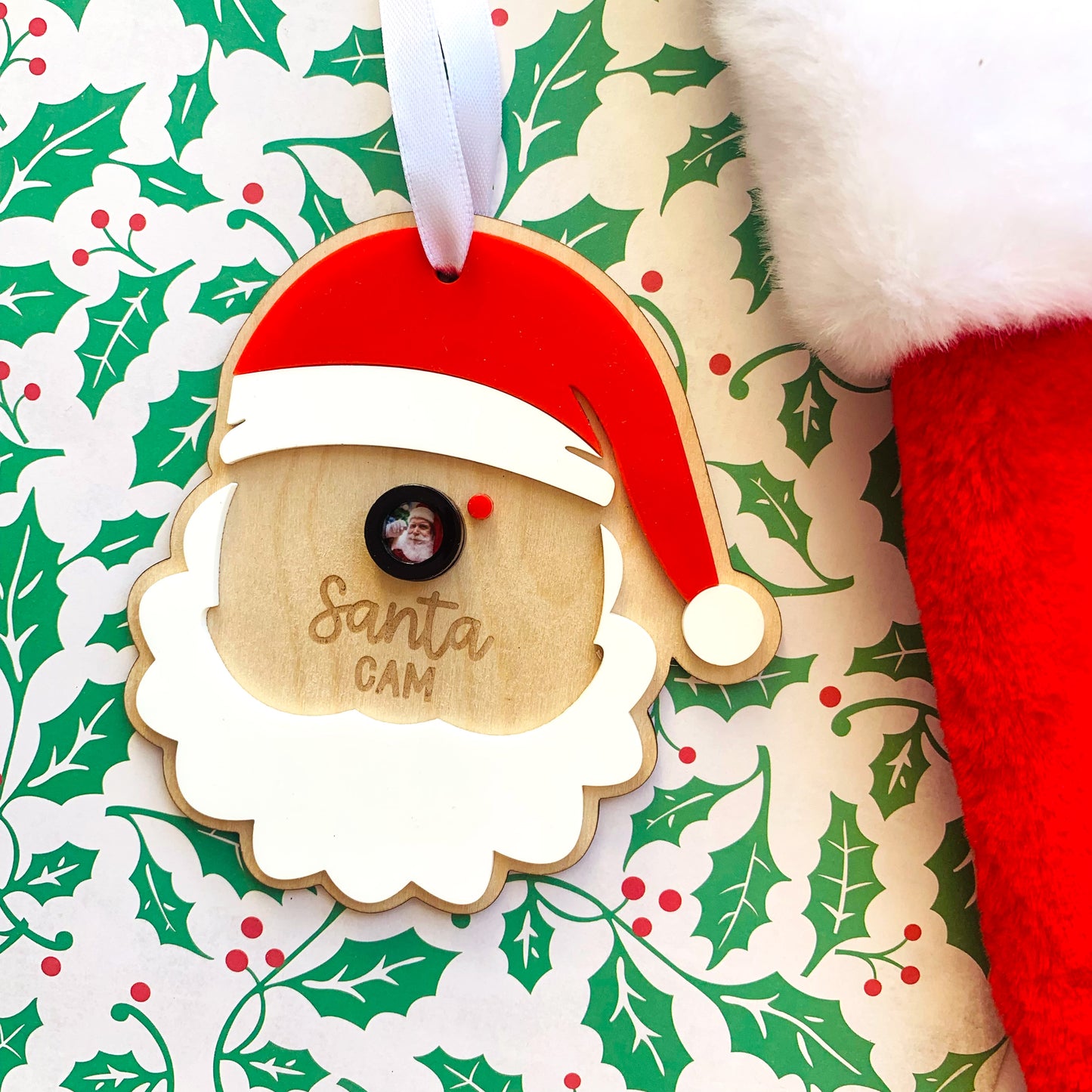 Santa Cam Christmas Ornament