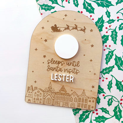 Personalised Sleeps Til Santa Visits Arched Countdown