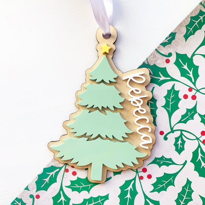 Personalised Tree Acrylic Christmas Ornament